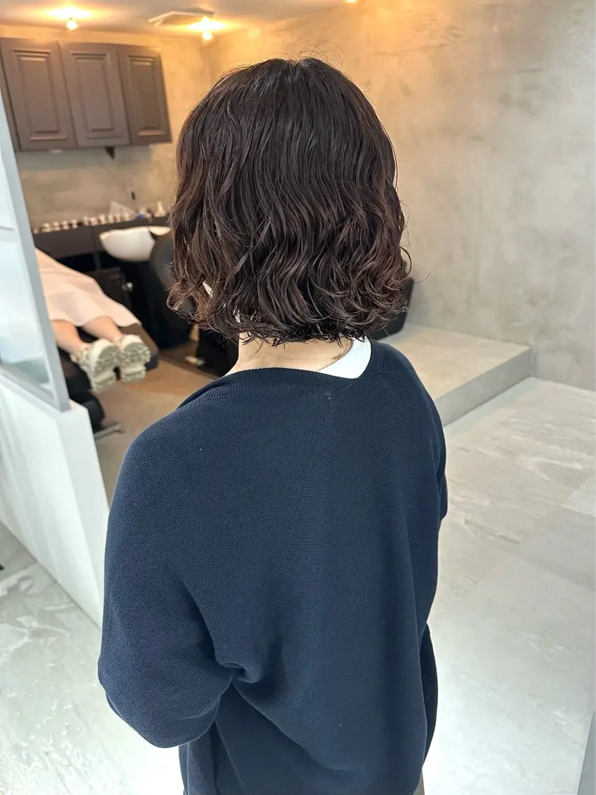 ショート カラー パーマ カット パーマ 髪質改善 縮毛矯正/ レイヤー/銀座/本木のヘアスタイル