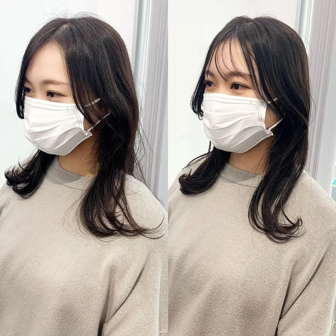 ロング カラー パーマ ヘアアレンジ メンズ キッズ ネイル マツエク・マツパ アイブロウ カット ヘッドスパ 似合せレイヤー/ 柔らか透明感カラーのヘアスタイル