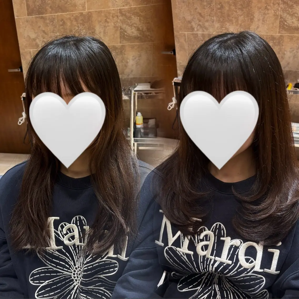 セミロング カット 🎀韓国ヘア🎀 𝓡𝓲𝓷𝓱𝓪のヘアスタイル