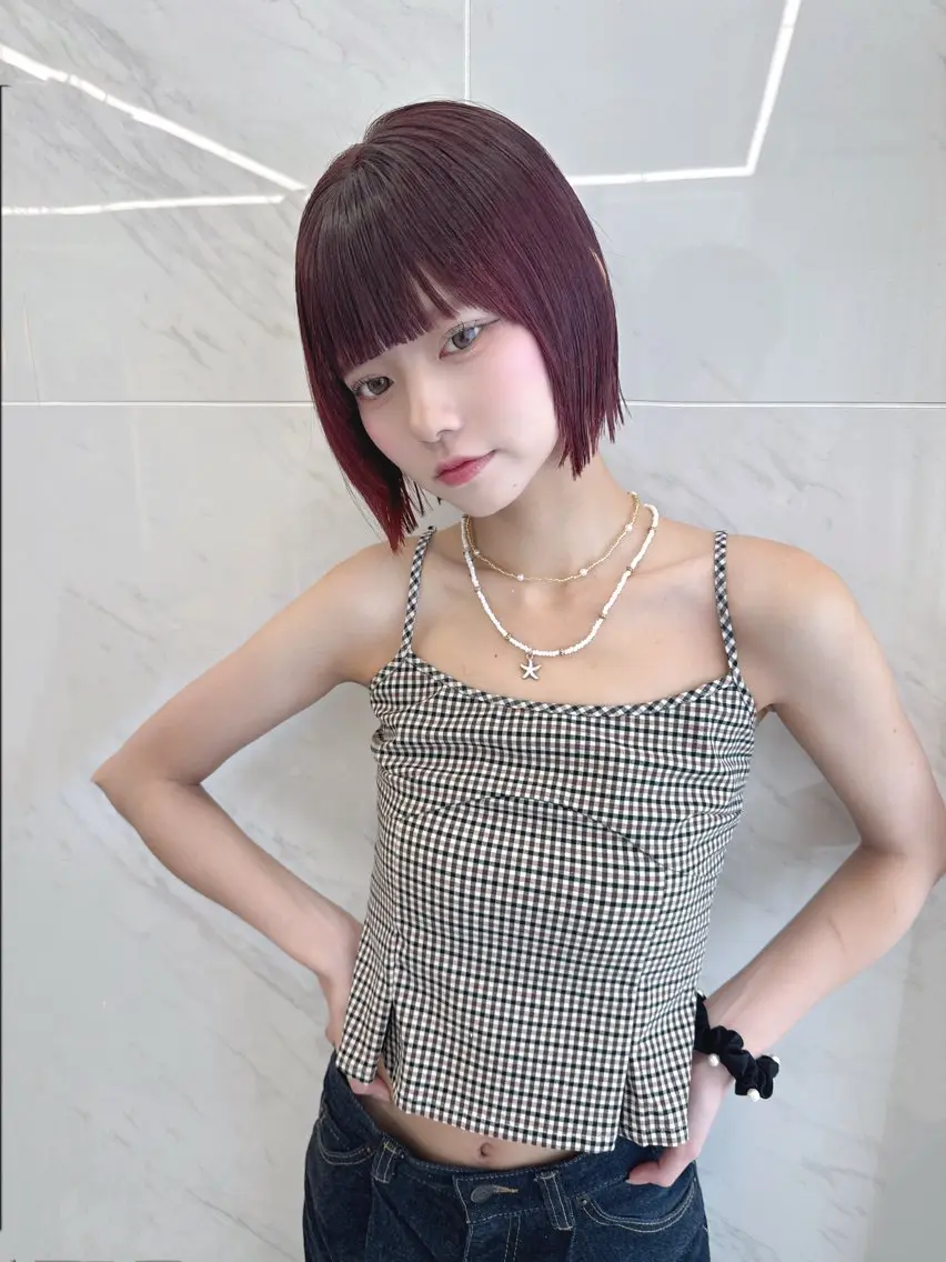 ショート カラー ヘアカラー ヘアセット 栄美容師/kiti /ボブ/ケントのヘアスタイル