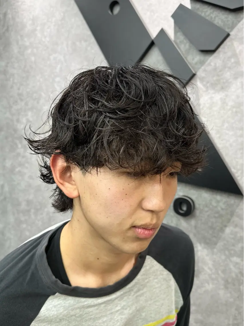 ショート パーマ カット パーマ ヘアセット 🔥フェザーパーマ 特化🔥勇斗のヘアスタイル