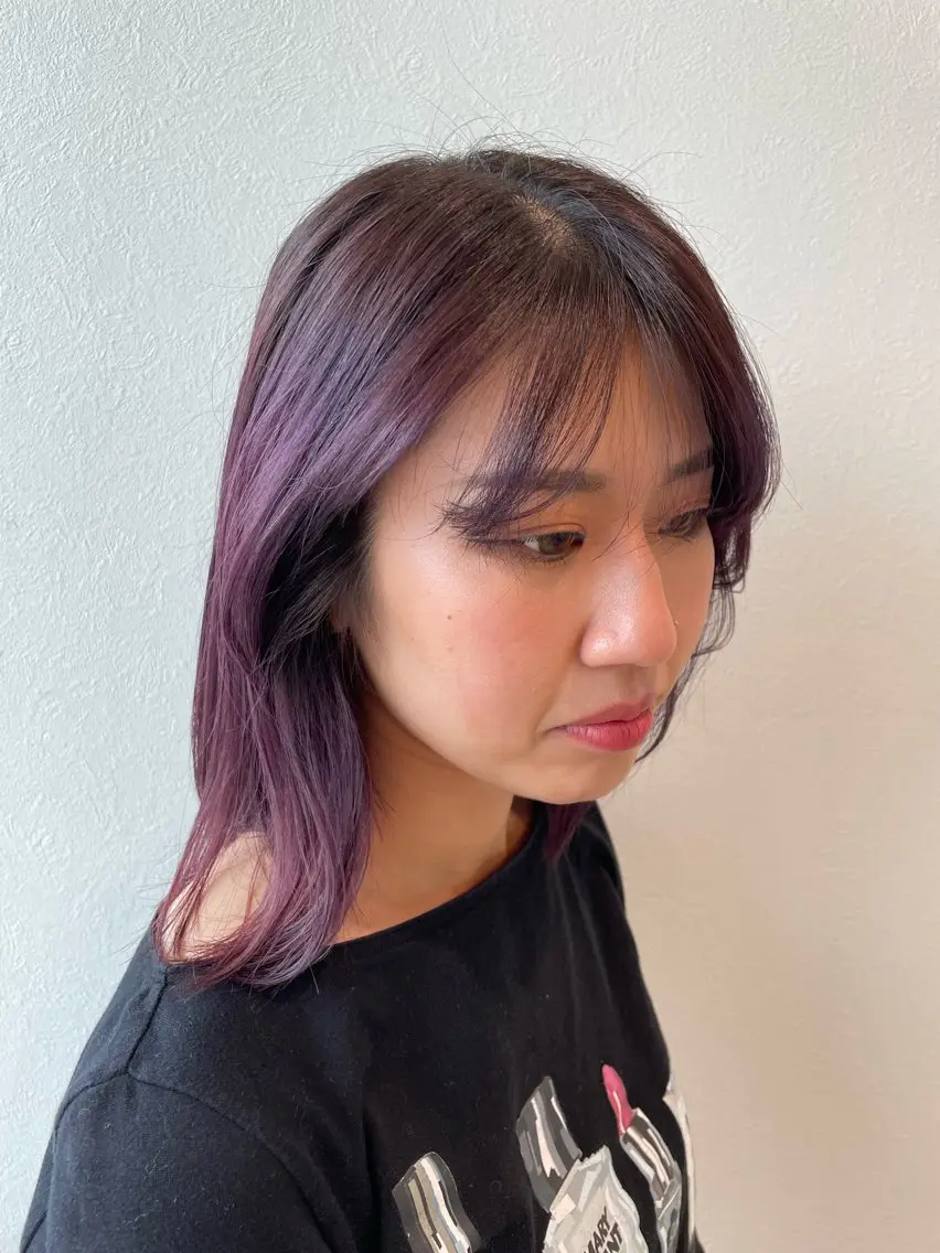 ミディアム ヘアカラー SARA古賀店 かすみ🐬🩵のヘアスタイル