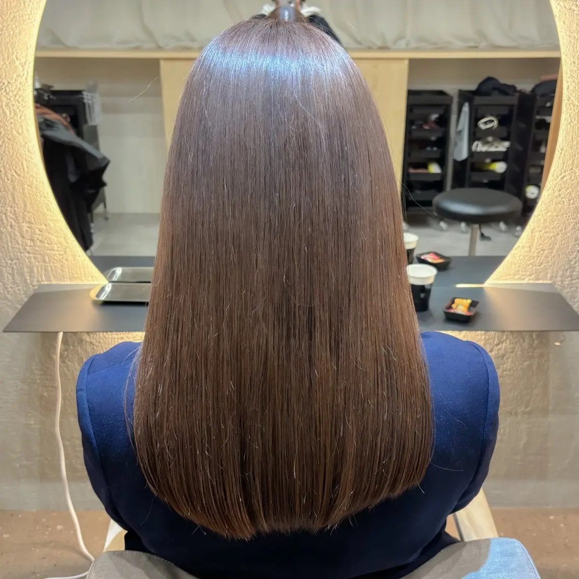 ロング カラー ブリーチ ブラウンカラー 透明感カラー ナチュラルブラウン mit セン北のヘアスタイル