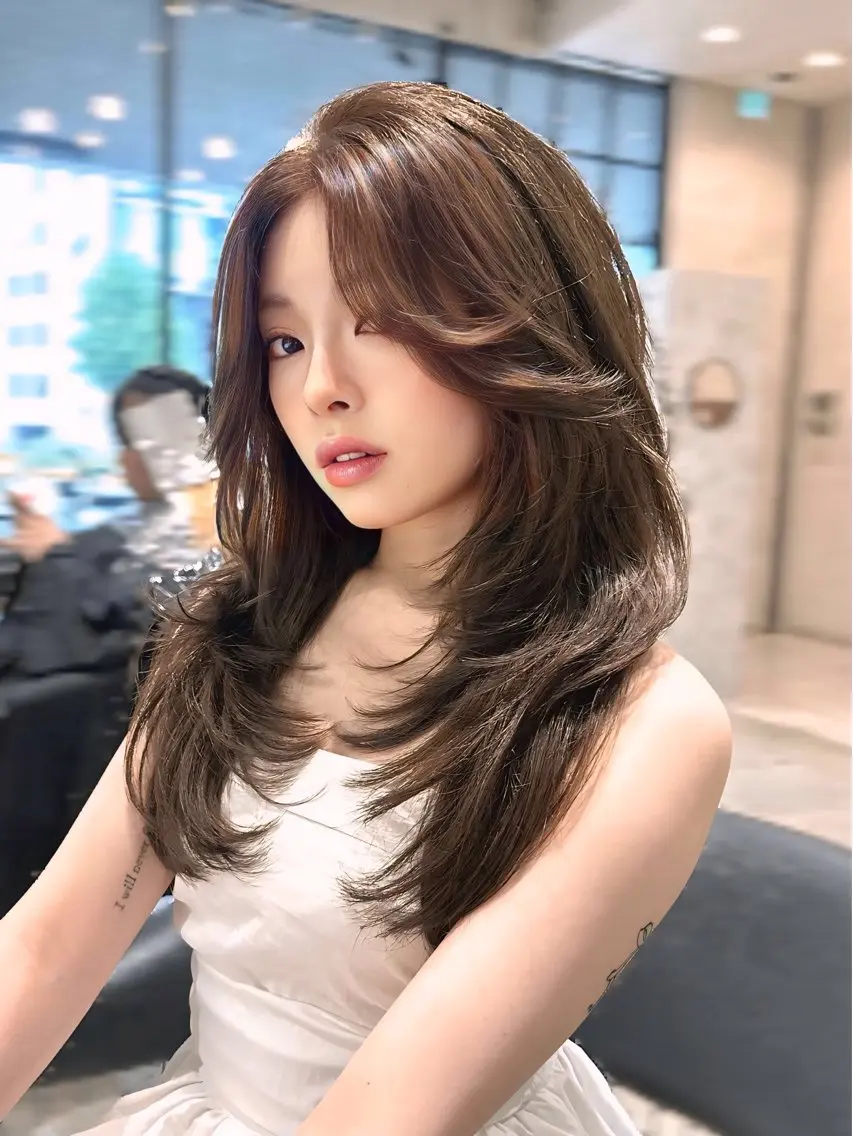 セミロング カット トリートメント DEAN ISLA ハイトーンカラーのヘアスタイル