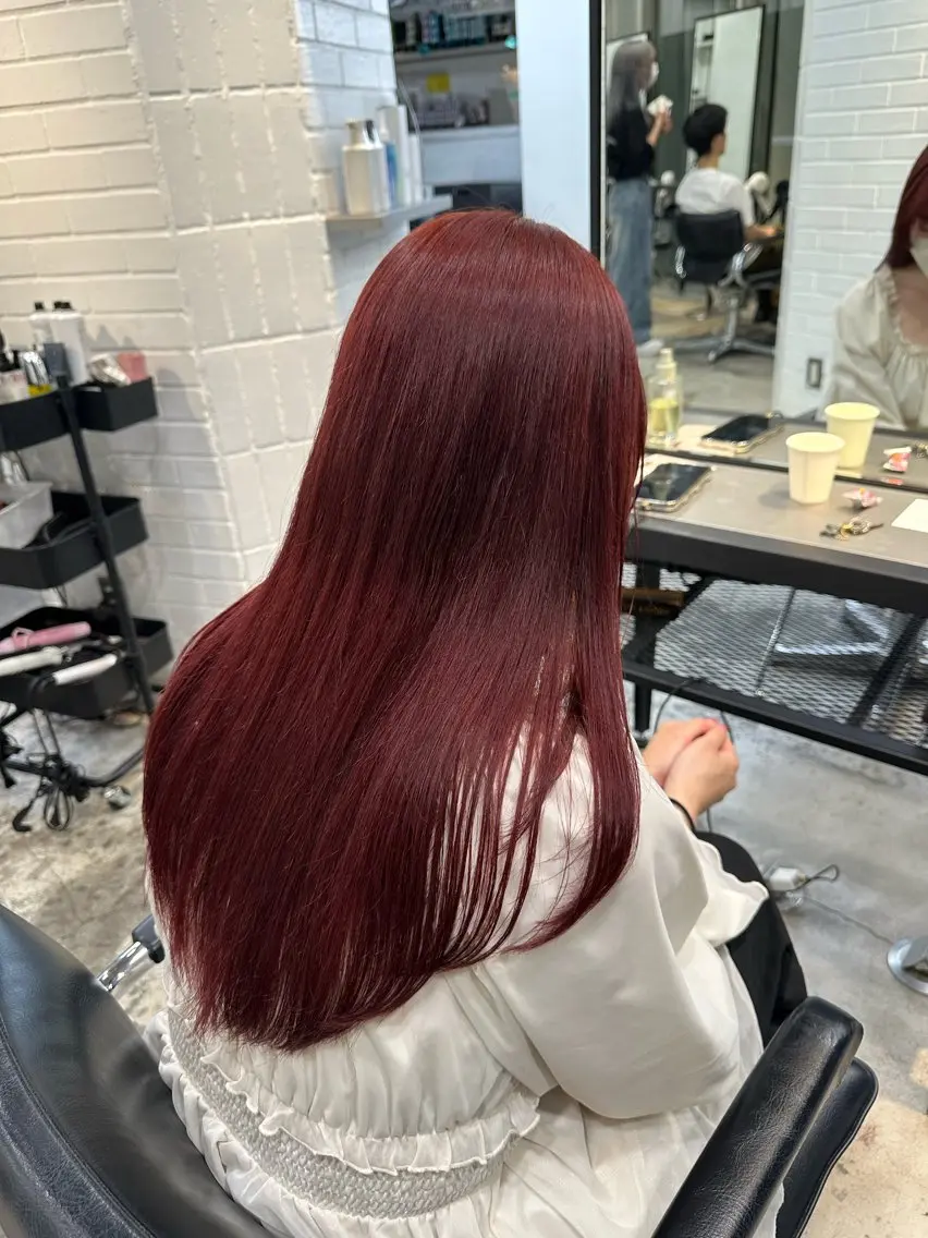ロング カラー パーマ ヘアアレンジ 暖色💖ツヤ髪💖 masae🌼のヘアスタイル