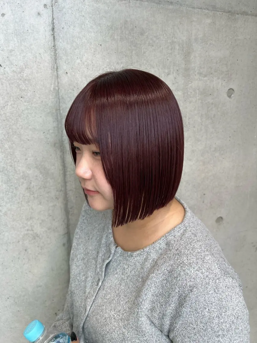 ショート カラー ヘアアレンジ カット ヘアカラー トリートメント ボブ艶モテカラー🫧 カリンのヘアスタイル