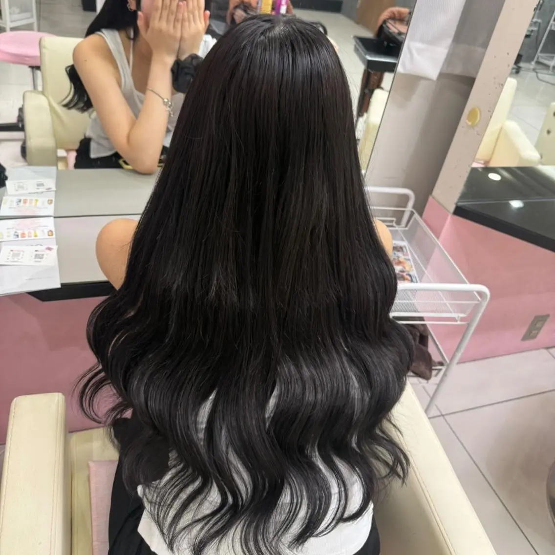 ロング シールエクステ エクステ ヨシンモリ season ゆみのヘアスタイル