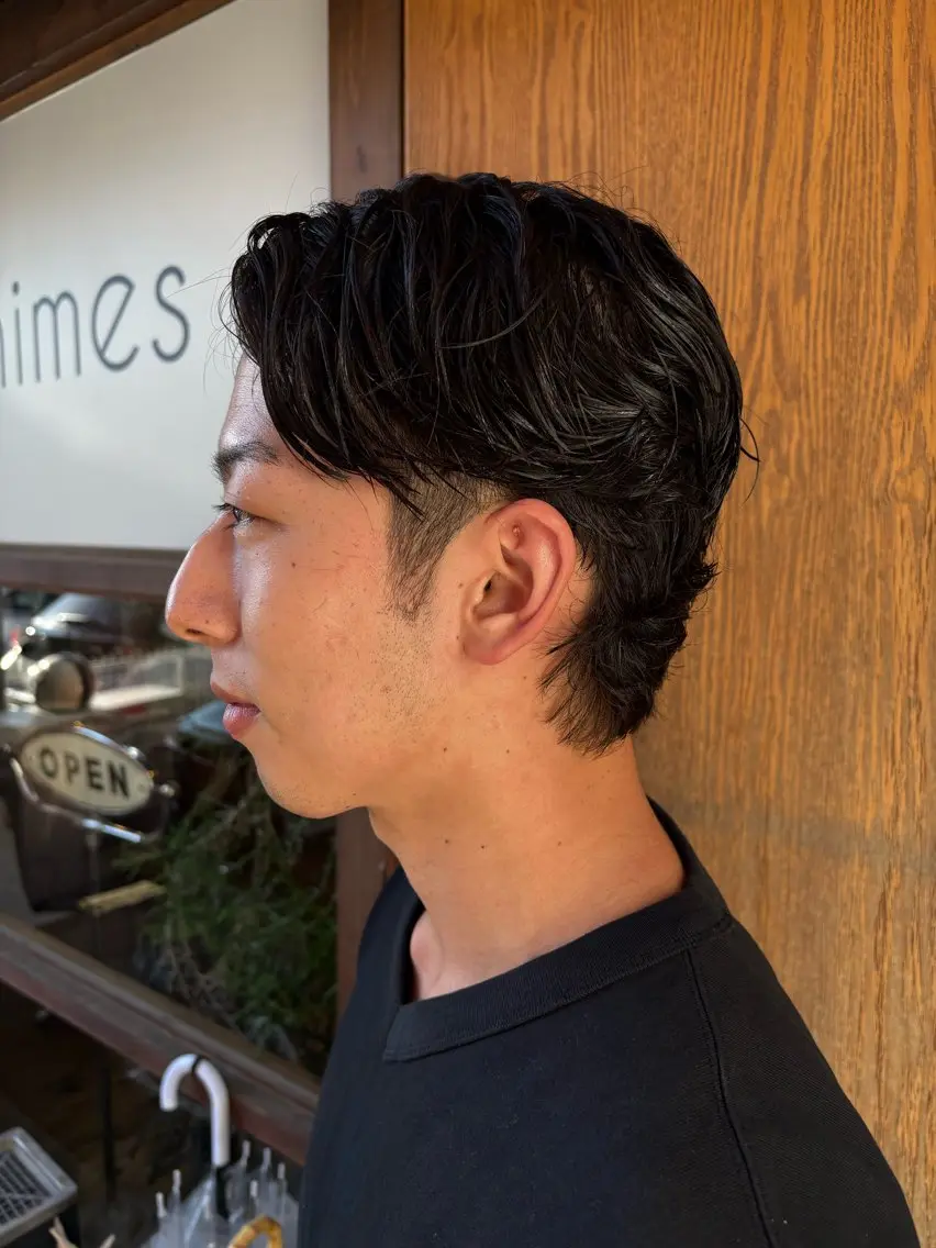 ショート メンズ センターパート メンズパーマ くせ毛 カット 名古屋/メンズカット パーマ/シュンペイのヘアスタイル