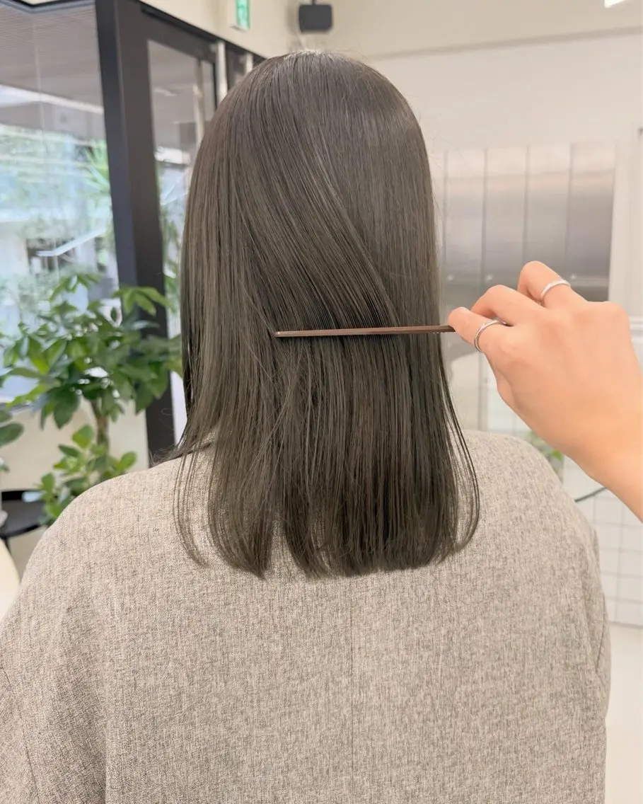 セミロング カラー カット ヘアカラー トリートメント 表参道🌿赤み消し カラー/チナツのヘアスタイル