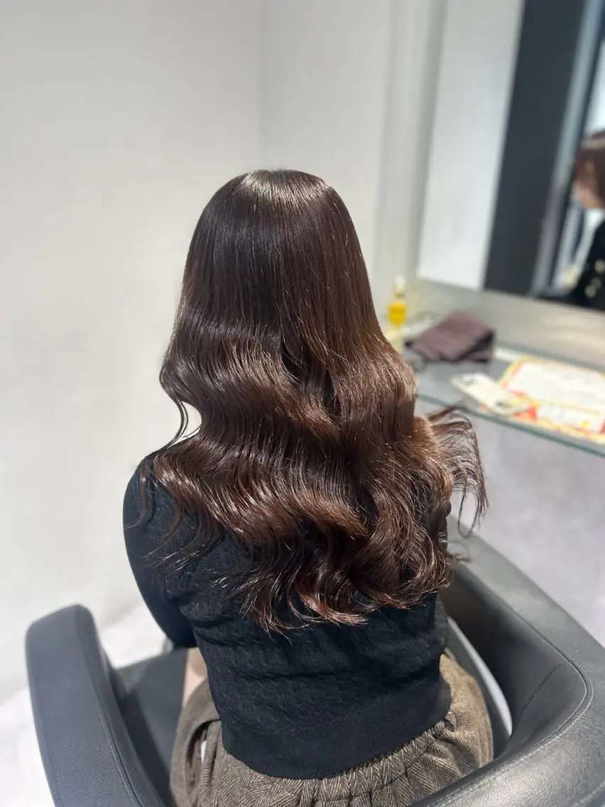 ロング カラー カット ヘアカラー トリートメント 表参道/透明感カラー /暗髪/ジュキヤのヘアスタイル