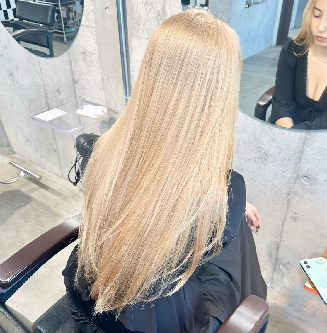 ロング ヘアカラー トリートメント 🤍ムラ修正ブリーチ 🤍原宿/YUUのヘアスタイル