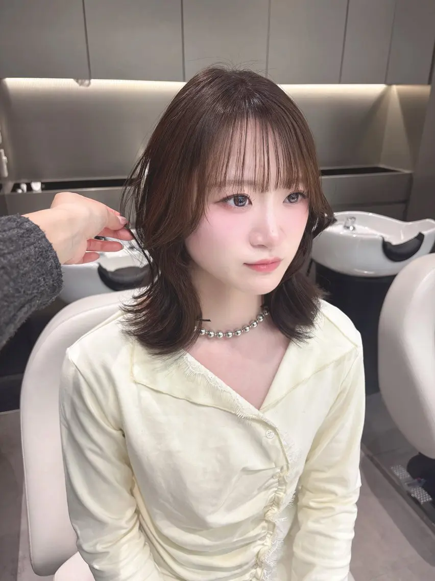 ミディアム カラー ヘアカラー 心斎橋haruka| hair *eyeのマツエク・マツパデザイン