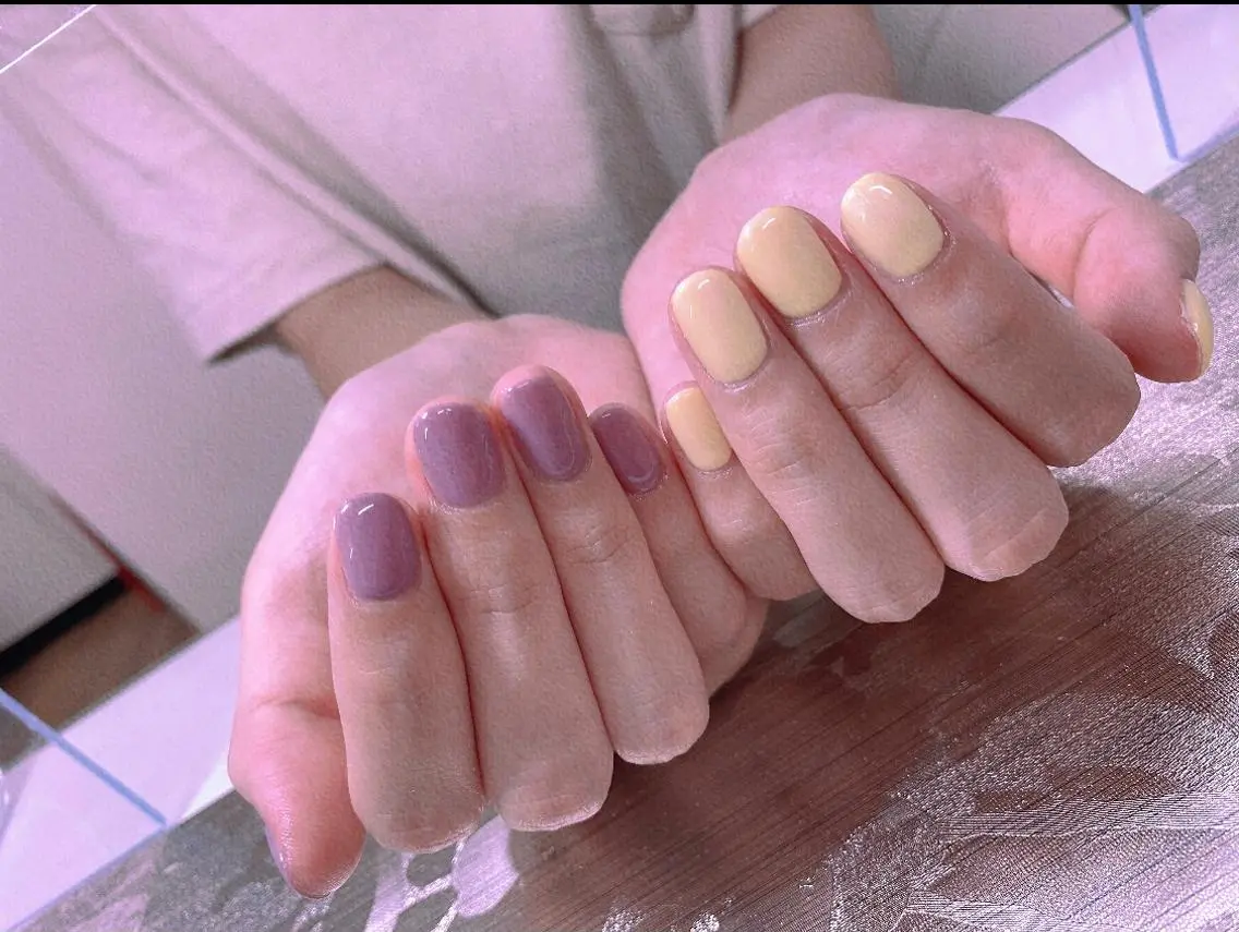 ネイル ハンドネイル I-nailロング /ワンホン/キラキラのネイルデザイン