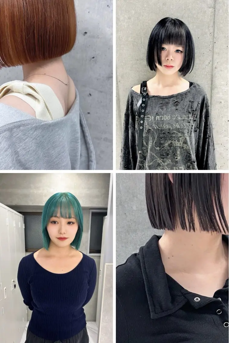 ショート カラー 切りっぱなしボブ ハイトーンカラー ボブ shizuna/平尾 /カラー/髪質改善のヘアスタイル