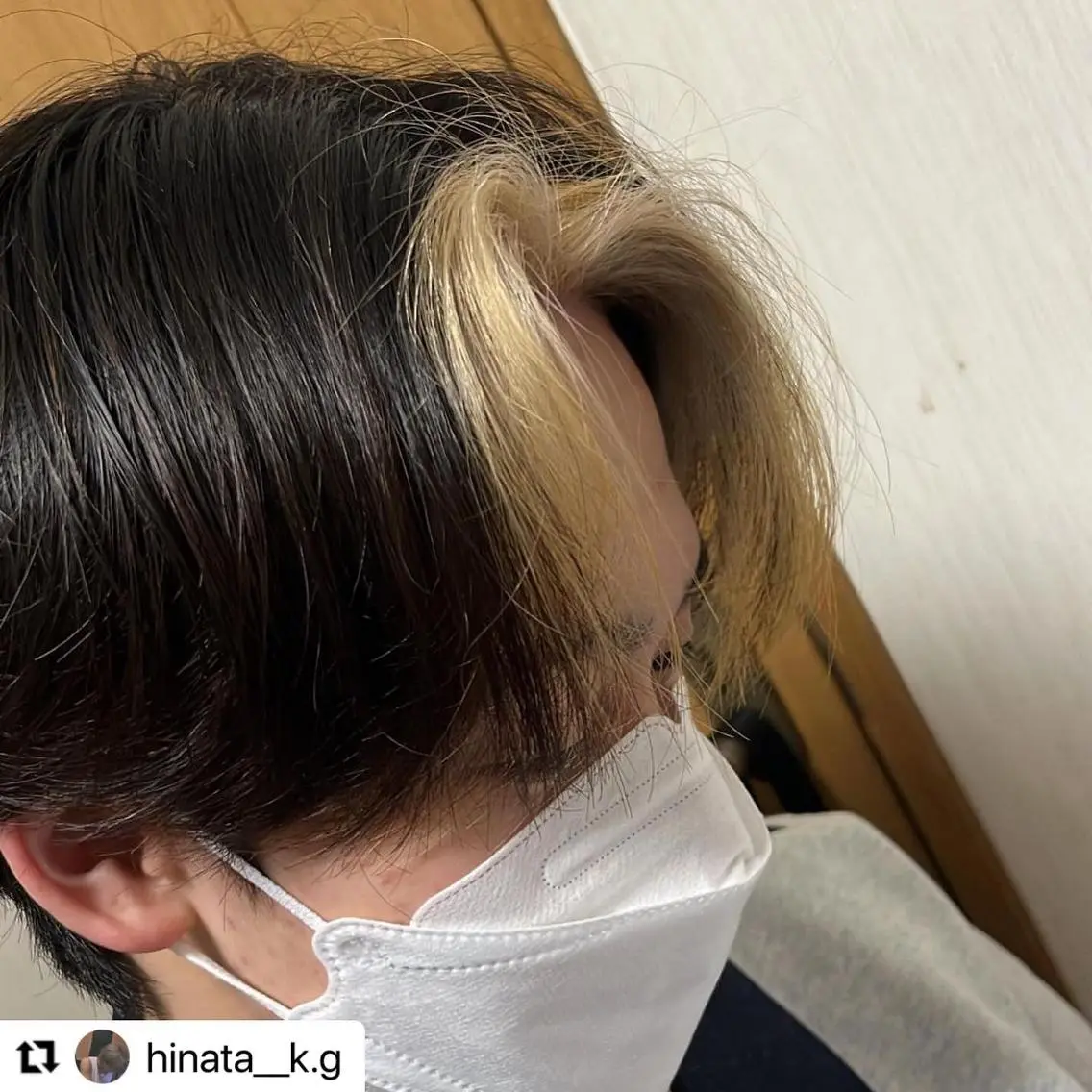 ミディアム カラー メンズ メンズブリーチ マッシュ ミストバング ブリーチ フェイスフレーミング 🩷Eny terrace🩷のヘアスタイル