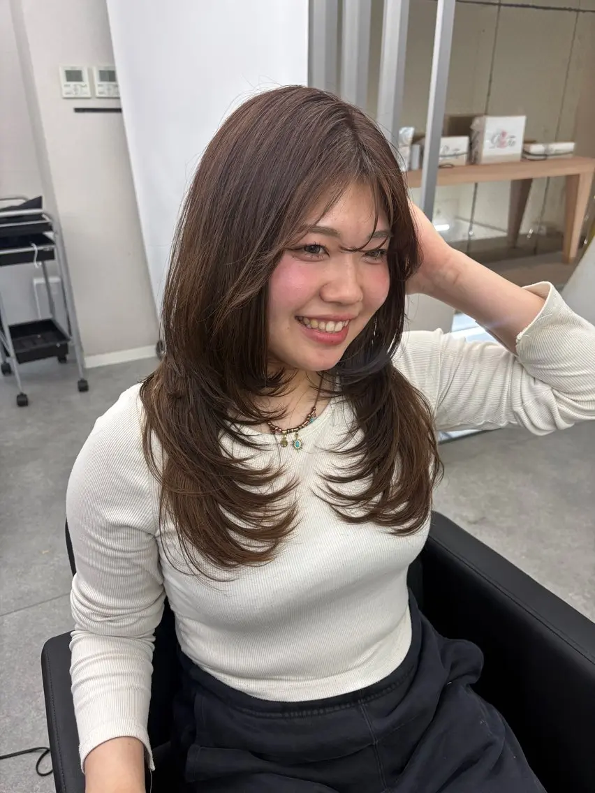 ロング ハッシュカット ハイレイヤー レイヤーカット カット エクステ りくや/エクステ /ギャル/レイヤーのヘアスタイル