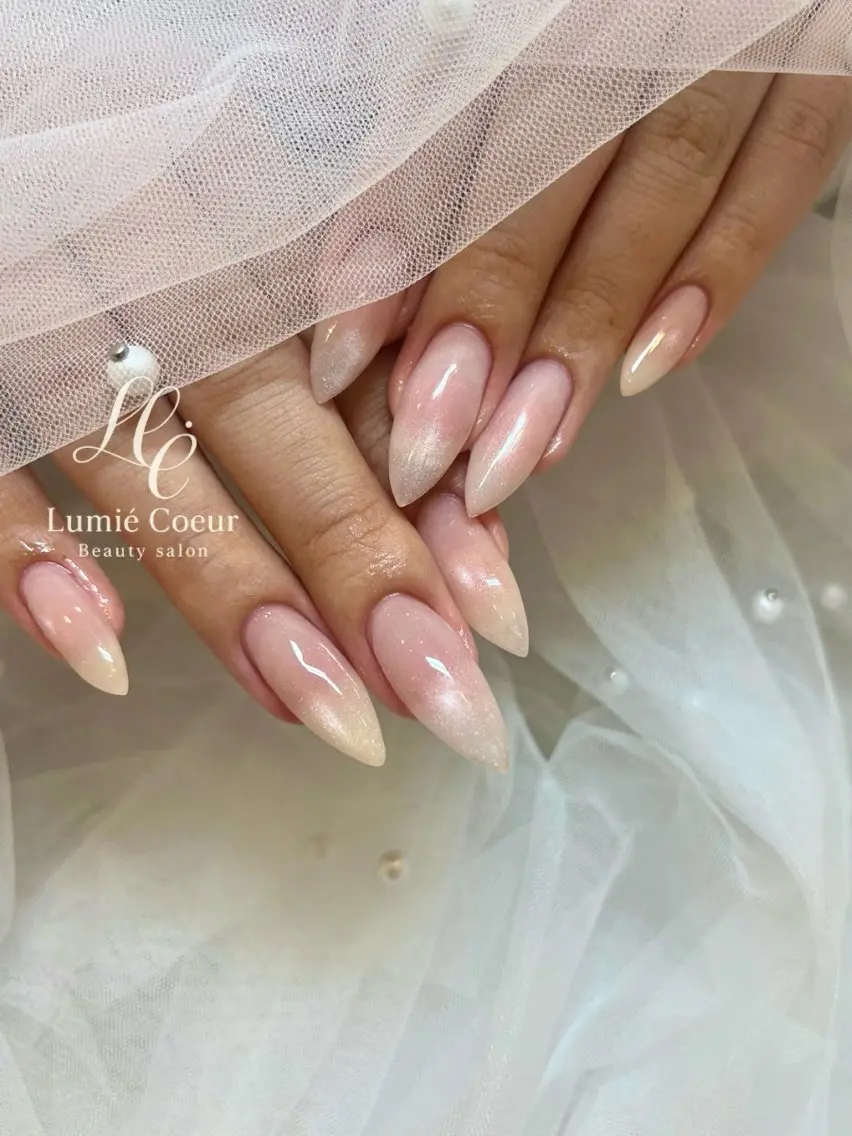 ネイル チークネイル グラデーション マグネットネイル ハンドネイル LumiéCoeur Nanaeのネイルデザイン
