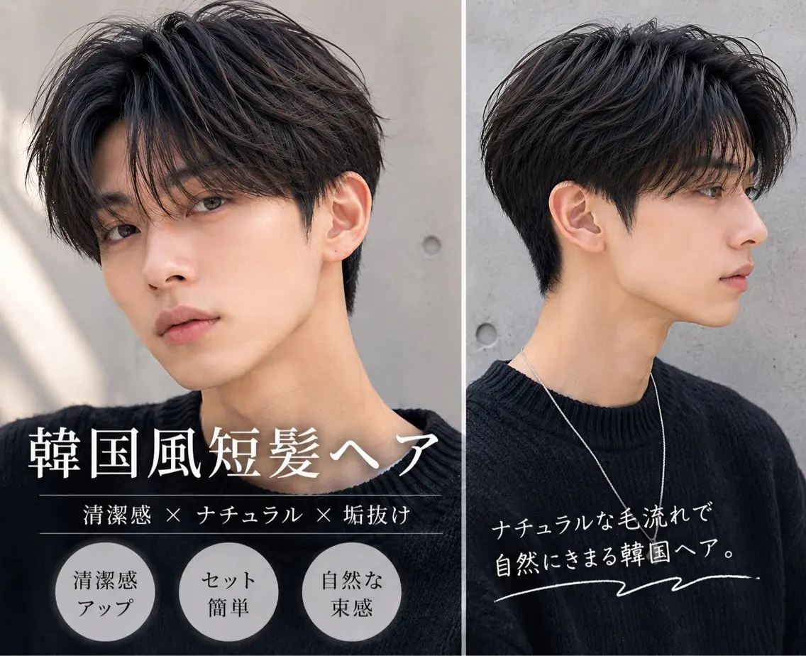 メンズ メンズ韓国風 カット ヘッドスパ ヘアセット rina似合わせ レイヤー／メンズのヘアスタイル