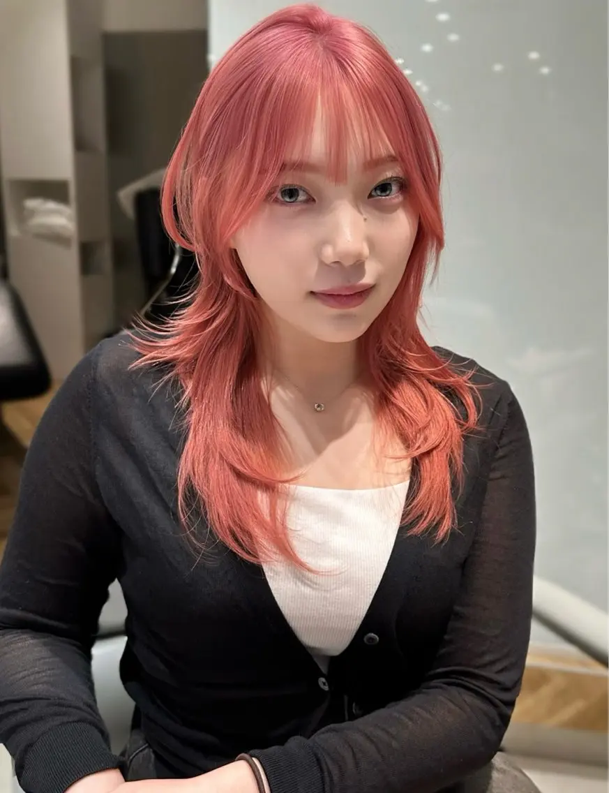 セミロング カラー ヘアアレンジ カット ヘアカラー トリートメント ヘアセット 🫧🇰🇷韓国ヘア レイヤー🐺Yutaのヘアスタイル