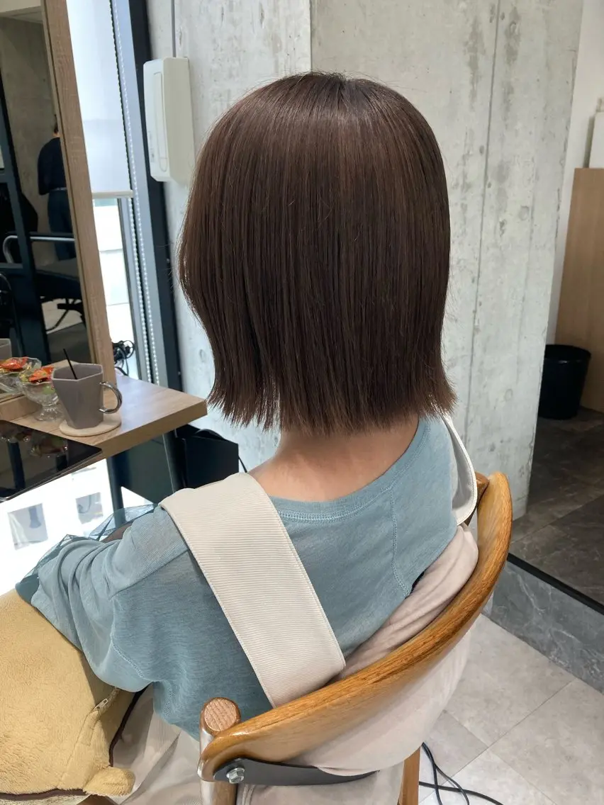 ショート ヘアカラー トリートメント ✨色持ちの良い艶 カラー✨蟹江真世のヘアスタイル