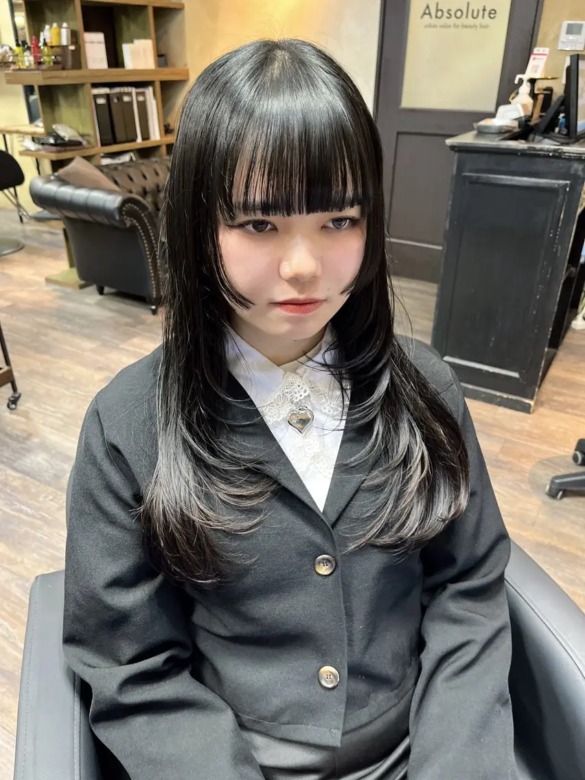 ロング ヘアアレンジ 姫カット レイヤーカット カット トリートメント 学割有り/清楚/韓国 風/レイヤー/拓朗のヘアスタイル