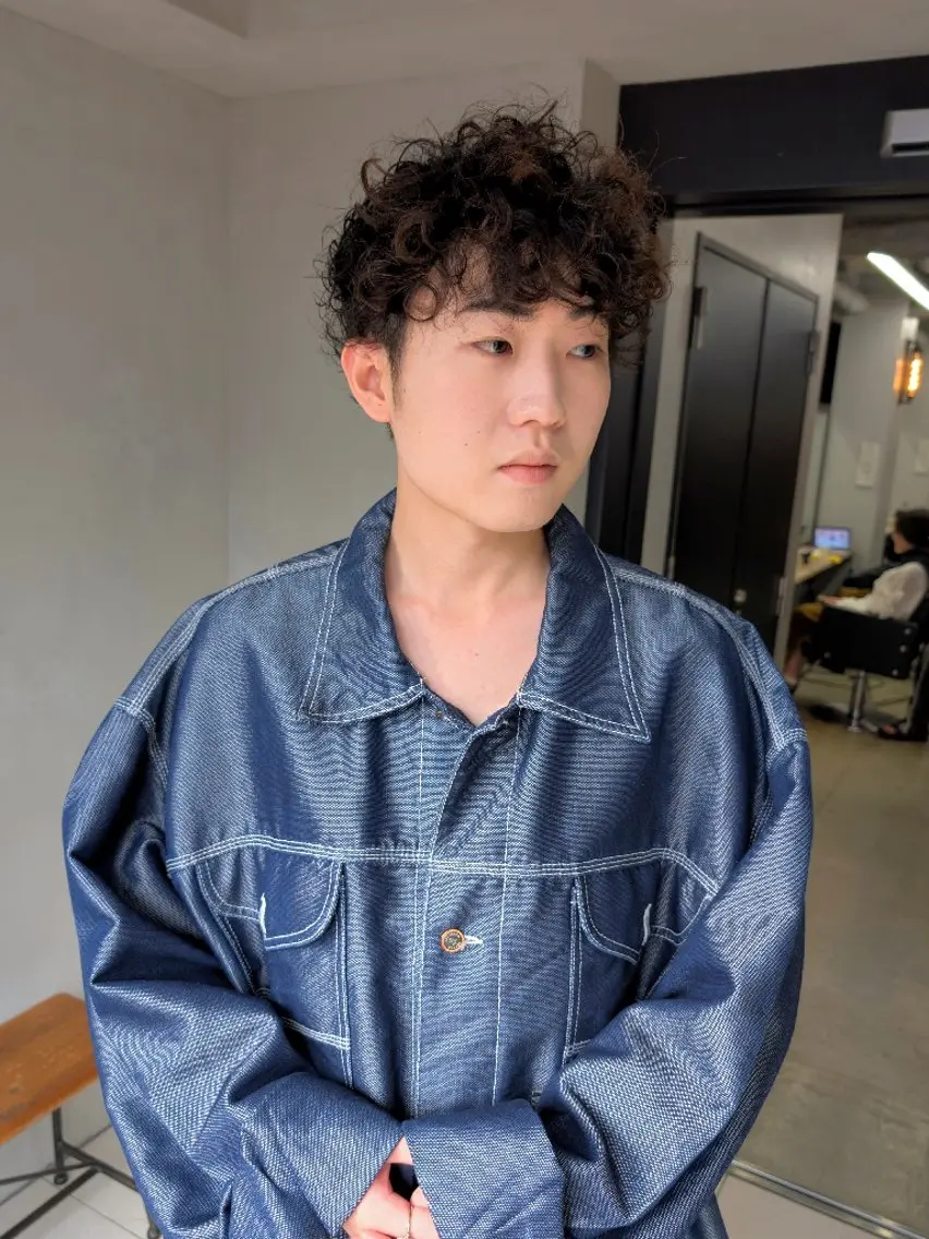 カラー パーマ ヘアアレンジ メンズ カット ヘアカラー パーマ トリートメント 【毛流れヘア】 人気No.1/ユウキのヘアスタイル