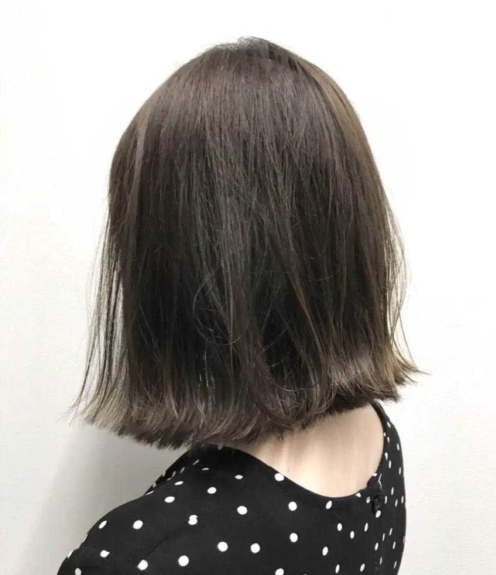 ミディアム 切りっぱなしボブ ボブ カット 圓井 恭平のヘアスタイル