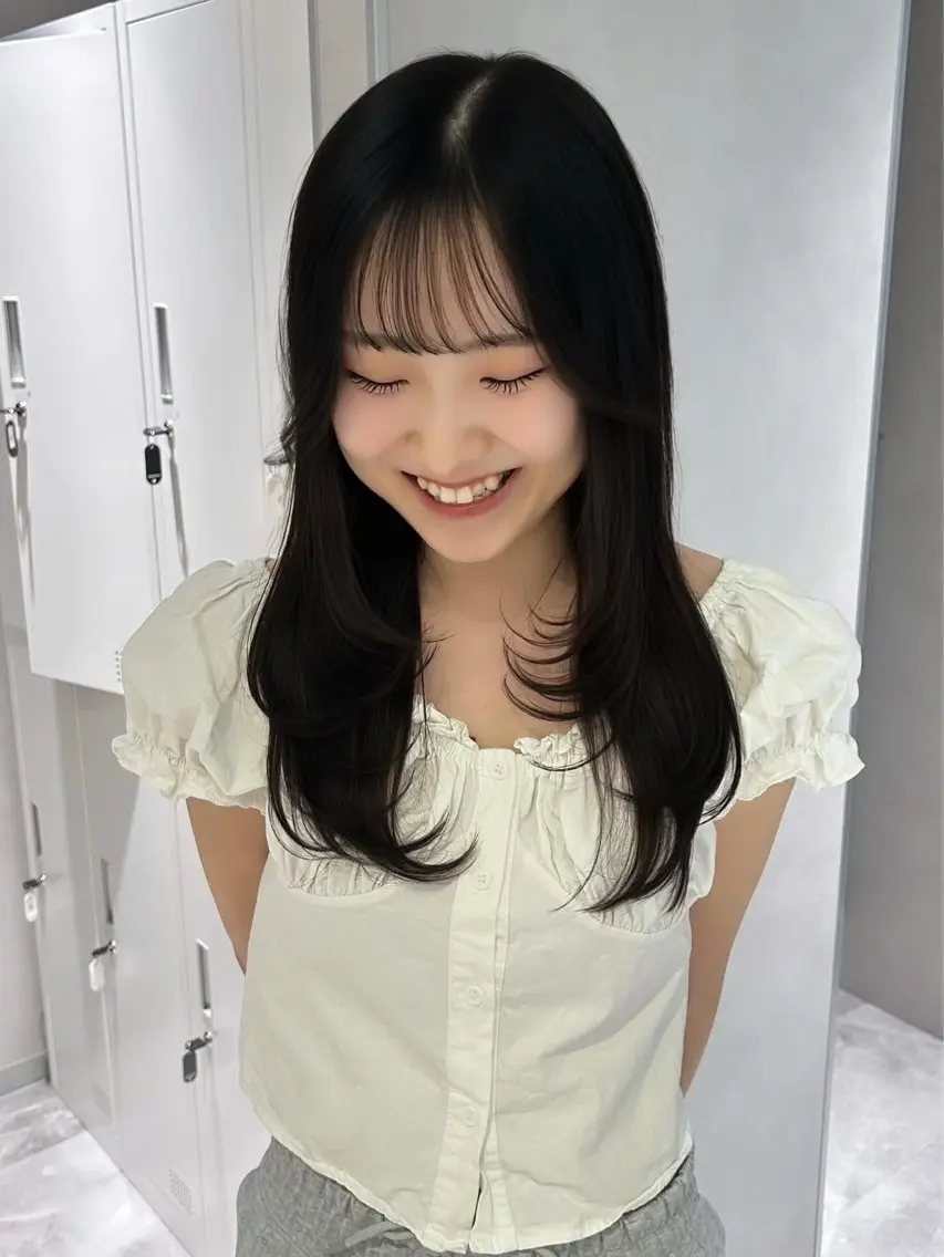 ロング モデル募集中/西梅田 naruka🍏のヘアスタイル