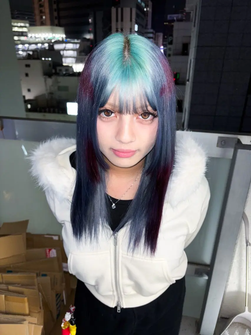 セミロング カラー ヘアカラー デザインカラー /rioのヘアスタイル