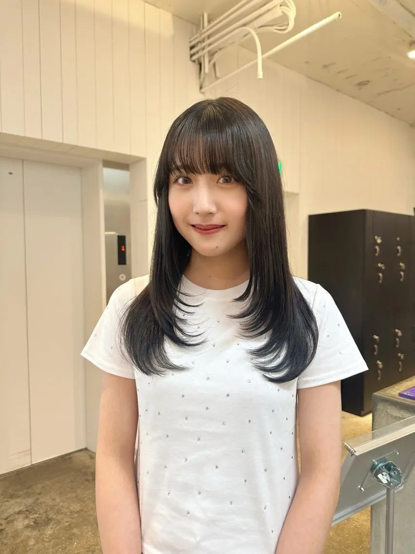 ロング カット Haruka 🎀暖色カラーのヘアスタイル