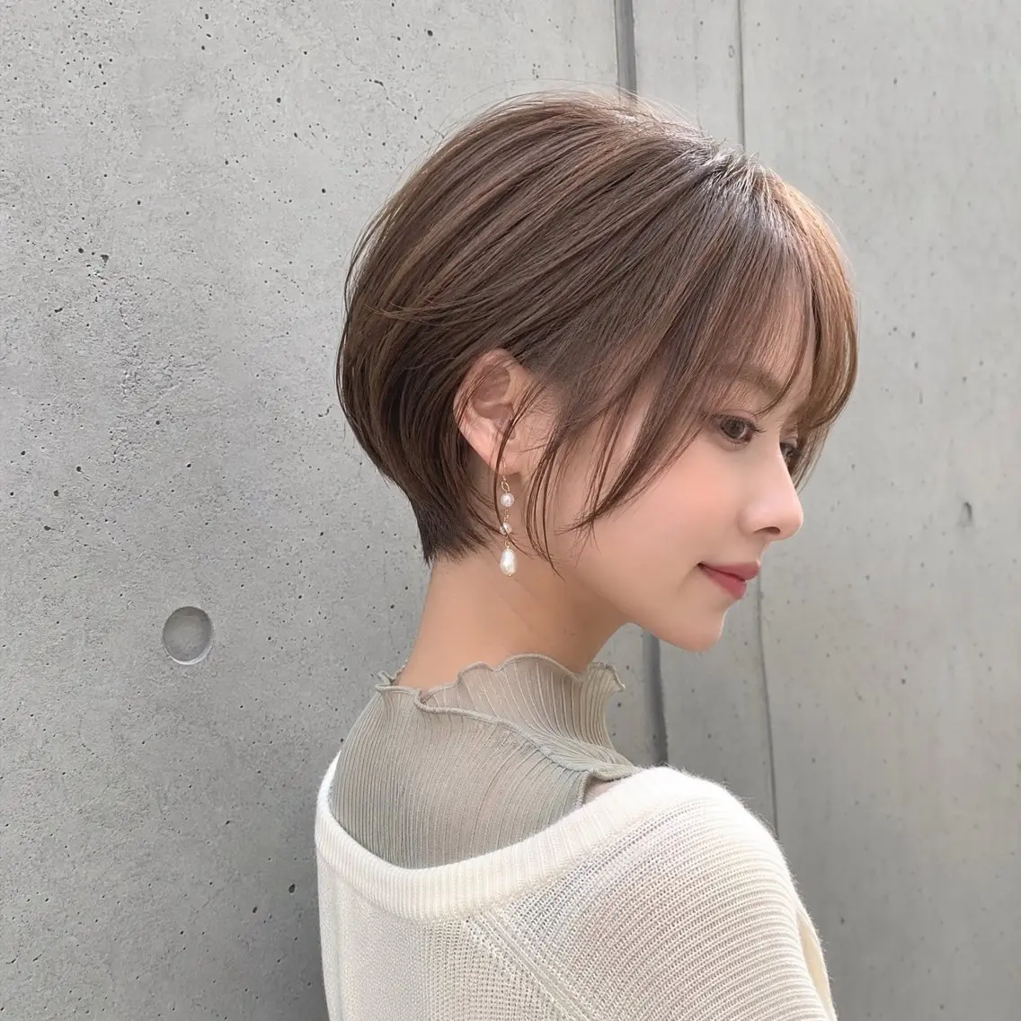 ショート 丸みショートボブ タッセルボブ 吉野のヘアスタイル