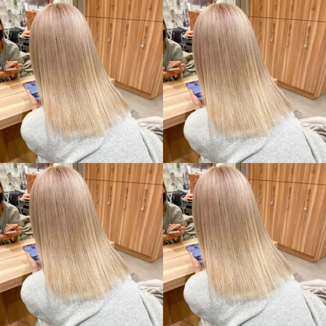 セミロング カラー ブリーチ カット トリートメント 竹内啓太 ボブのヘアスタイル