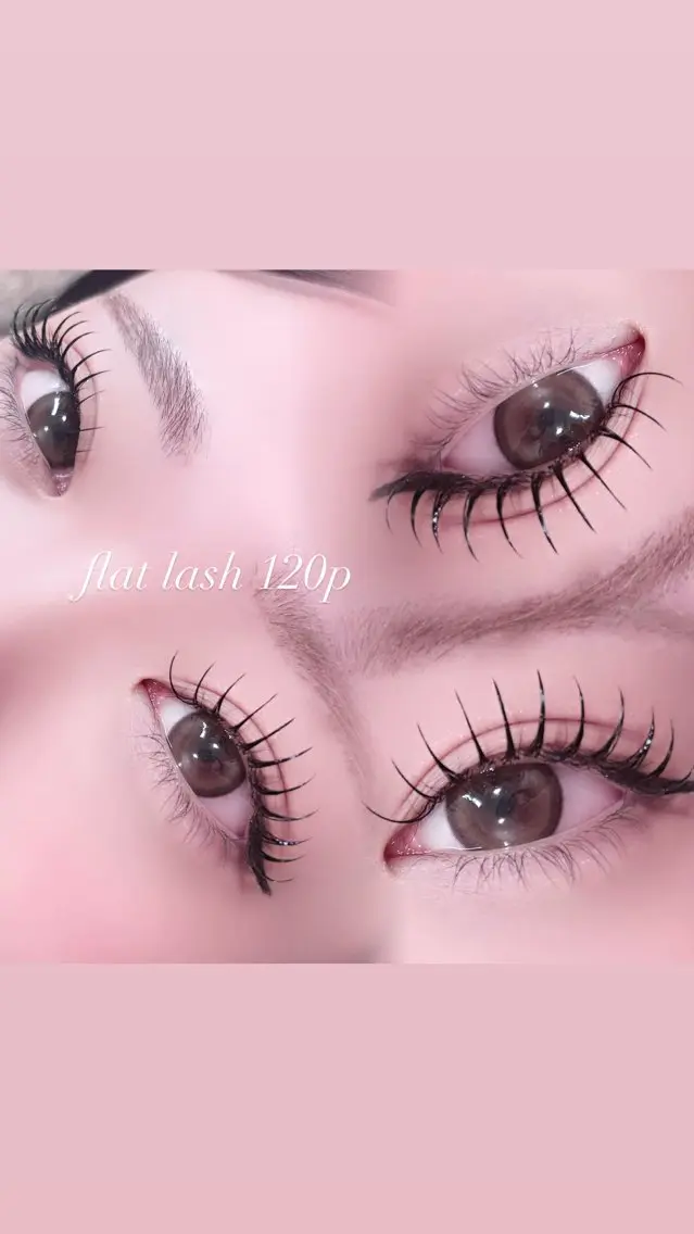 マツエク・マツパ CCカール Cカール キュート フラットラッシュ マツエク 🎀束感/上下エク/ 𝙍𝙐𝘼 🎀のマツエク・マツパデザイン