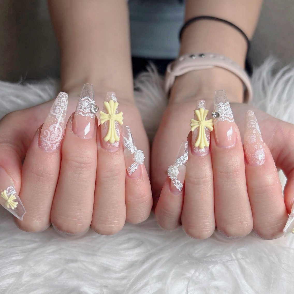 ネイル フットネイル フレンチネイル グラデーション 韓国ネイル ロングネイル ハンドネイル Hani Nail Salonのネイルデザイン