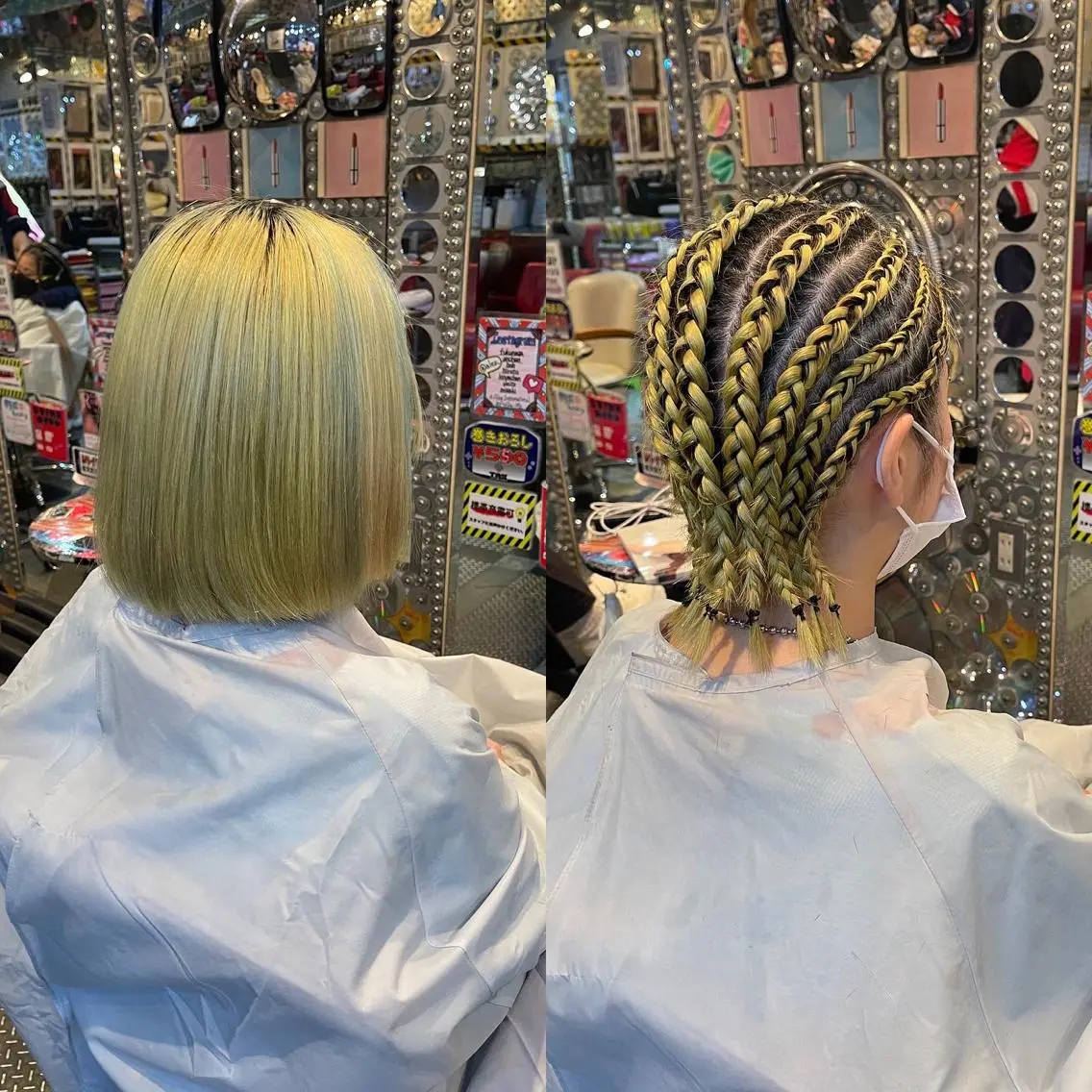 ショート カラー ヘアアレンジ メンズ キッズ アイブロウ 🌈派手髪エクステ ブレイズ🌈ひろとのヘアスタイル