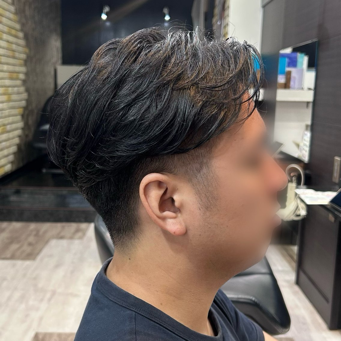パーマ メンズ カット パーマ 透明感カラー 髪質 改善 Wカラー原心愛のヘアスタイル