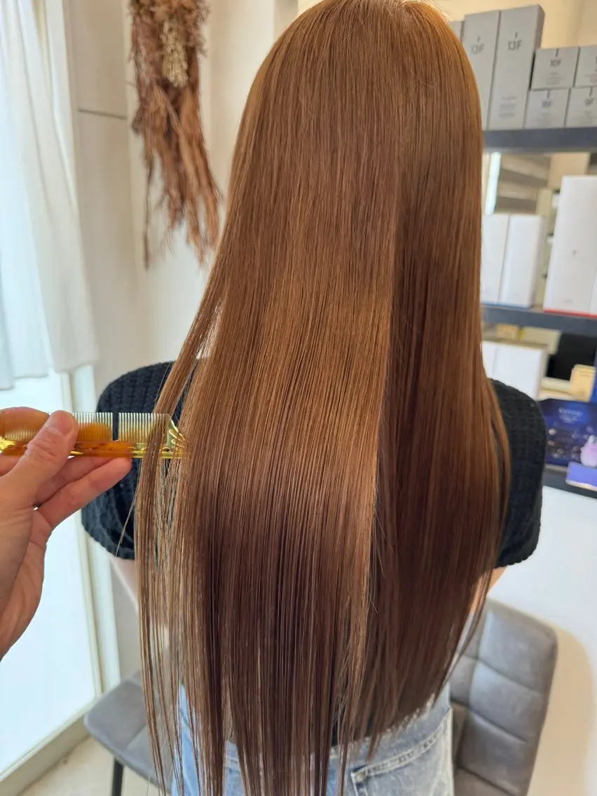 ロング カット 縮毛矯正 トリートメント 日置 大智のヘアスタイル