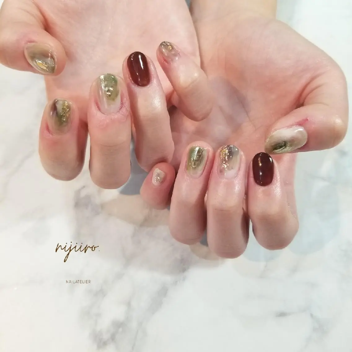 ネイル ニュアンスネイル ハンドネイル nijiiro🌈 サトウのネイルデザイン