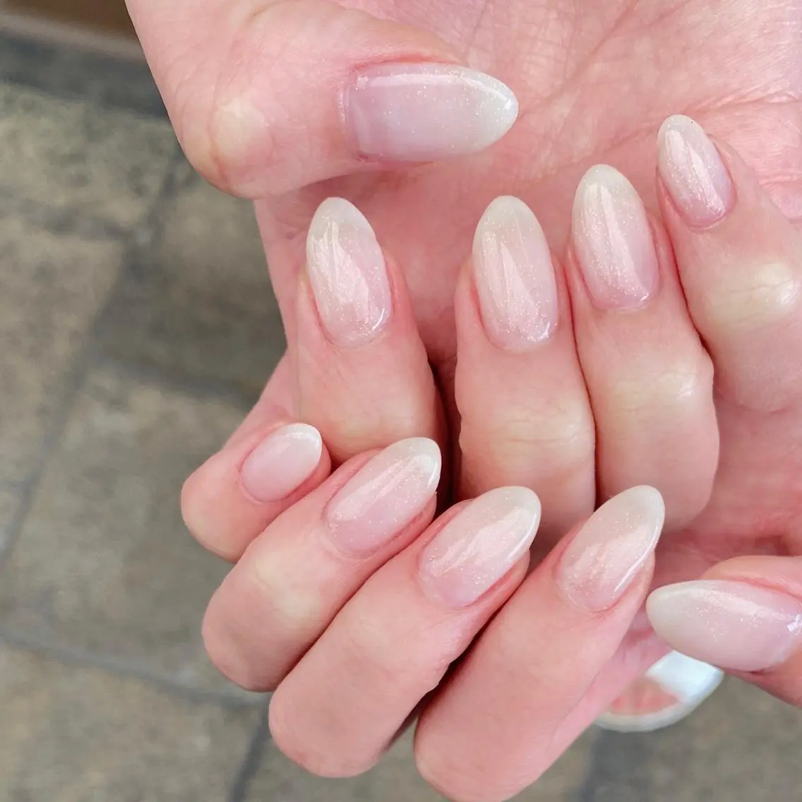 ネイル クリアネイル ラメ(グリッター) ワンカラーネイル ハンドネイル フットネイル nailsalon ∞ ﾐｶﾅﾙ ∞のネイルデザイン