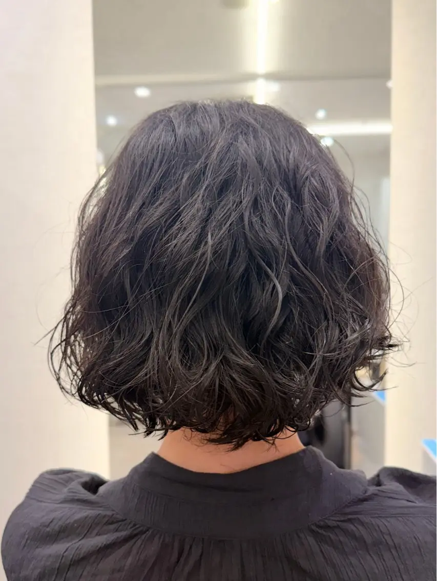ミディアム ミディアムパーマ ボブ 似合わせカット カット パーマ TheEctQ'n Ayane/心斎橋のヘアスタイル