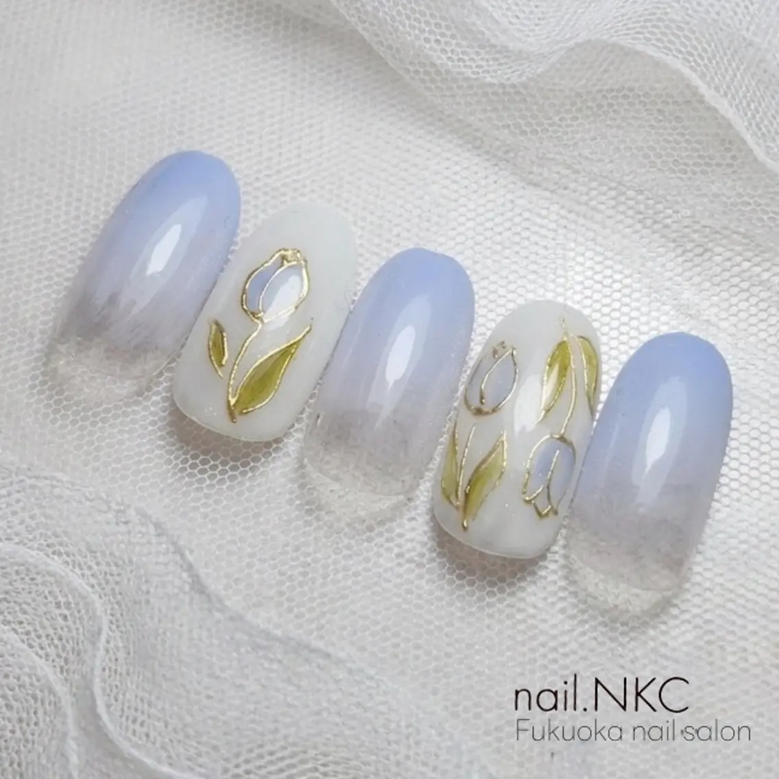 ネイル アートネイル フラワーネイル nail.NKC ネイルエヌケーシーのネイルデザイン