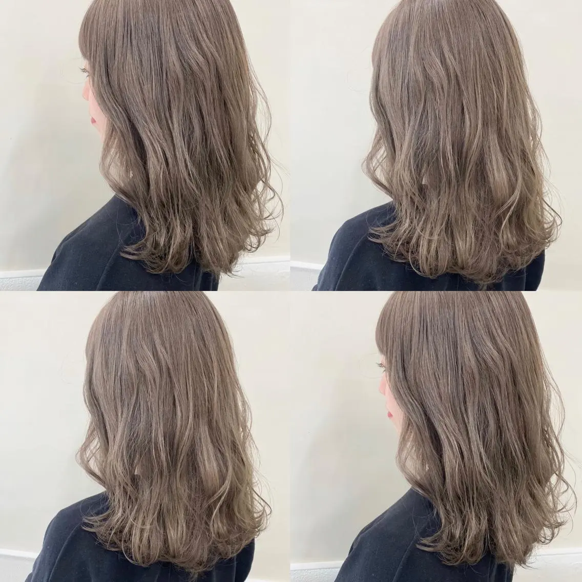 セミロング エクステ ハイトーン 💭黒崎ハルカのヘアスタイル