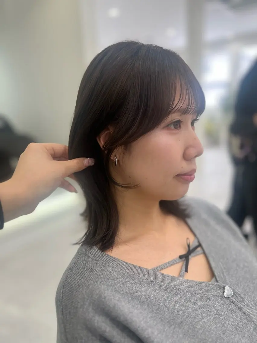 ミディアム カット 🪞艶カラー/モテ ガーリー🎀yuiのヘアスタイル