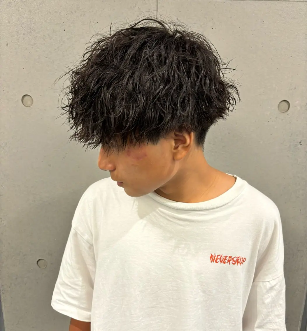 ショート パーマ メンズ カット パーマ メンズサロン/戸塚駅 東口3分/冨田大輝のヘアスタイル