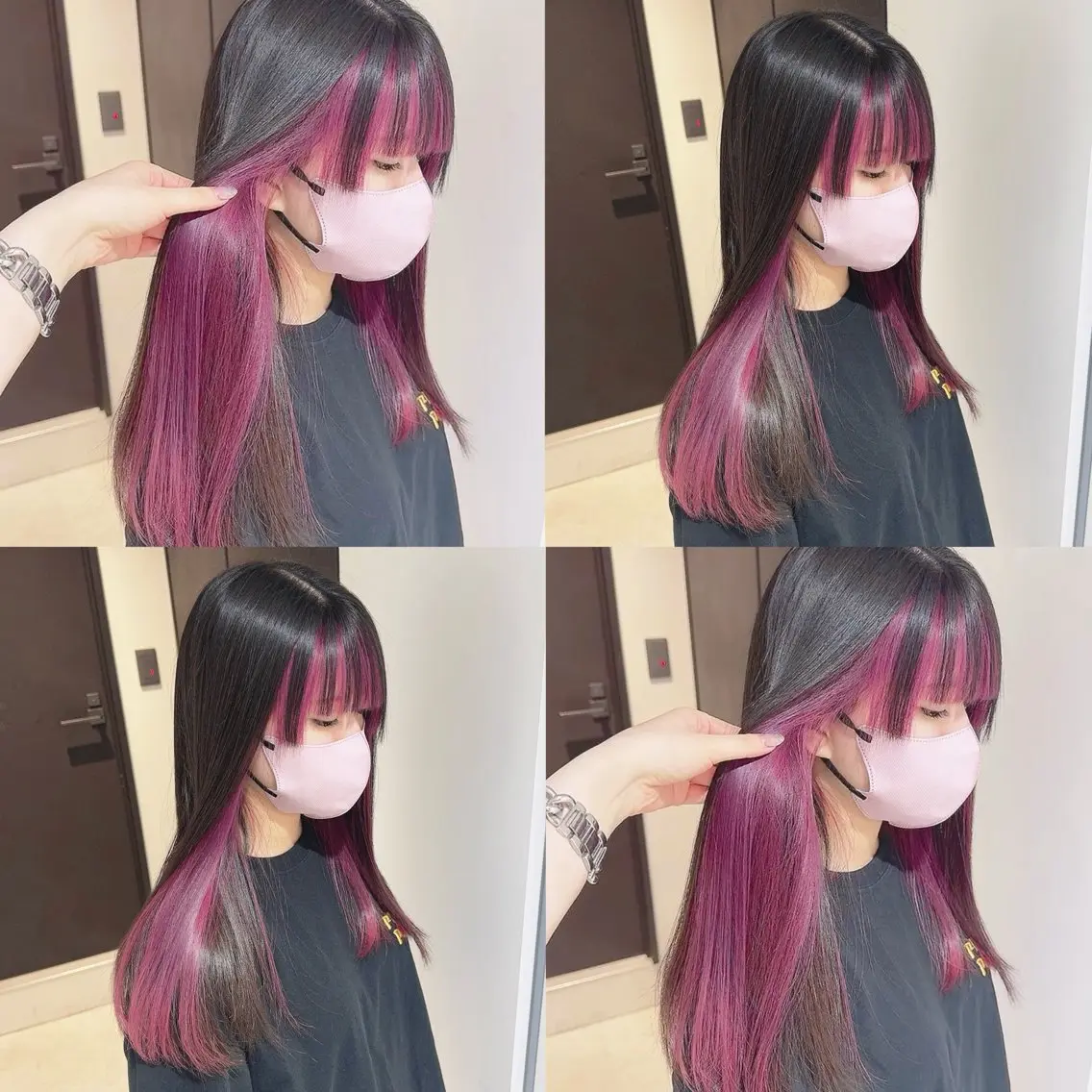 カラー インナーカラー ヘアカラー トリートメント 渋谷:インナーカラー ／🍒エリカ🍒のヘアスタイル