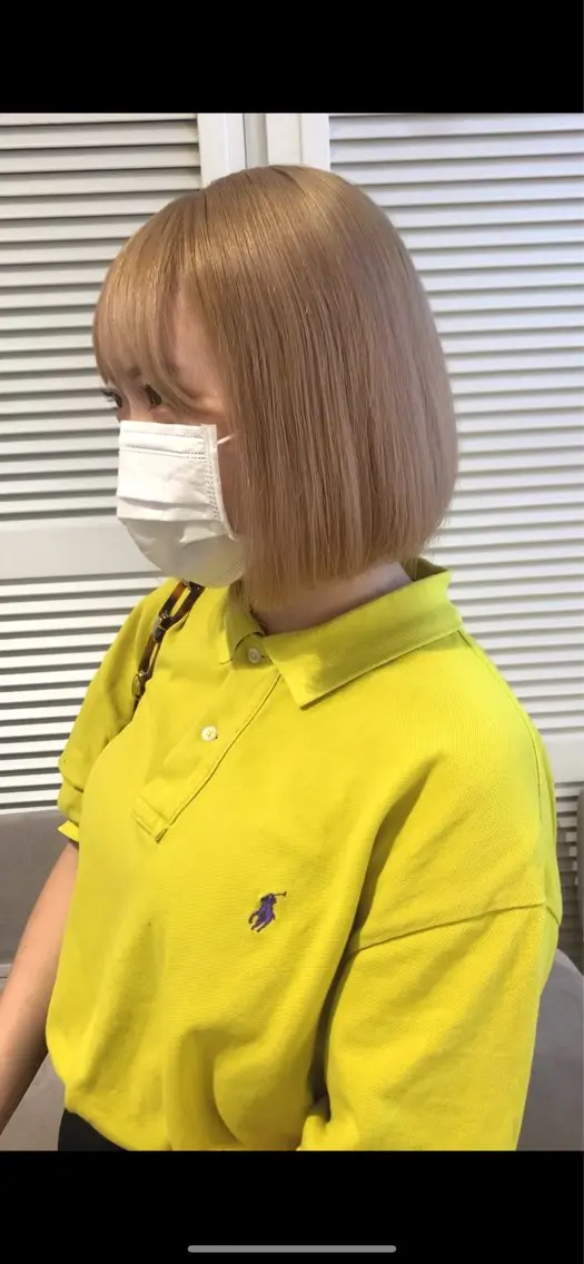 カラー ボブ 中村 彩夏のヘアスタイル
