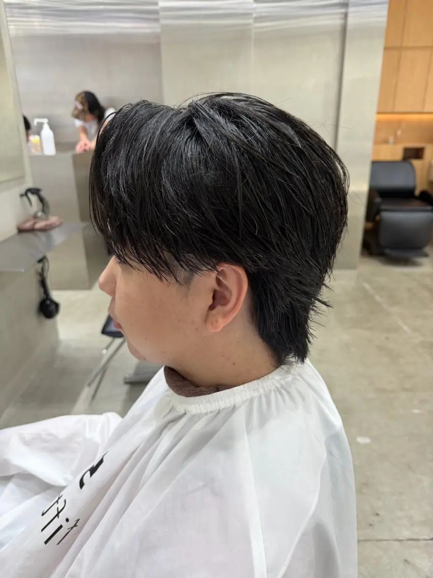 ミディアム メンズ カット fifth天神 パーマ特化/石橋航海のヘアスタイル