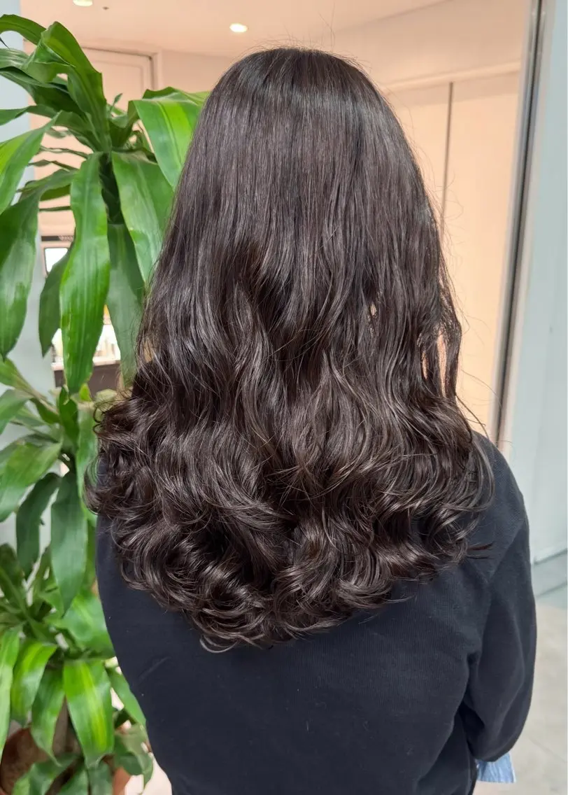 セミロング パーマ セミロングパーマ トリートメント デジタルパーマ 小田 晃瑛のヘアスタイル