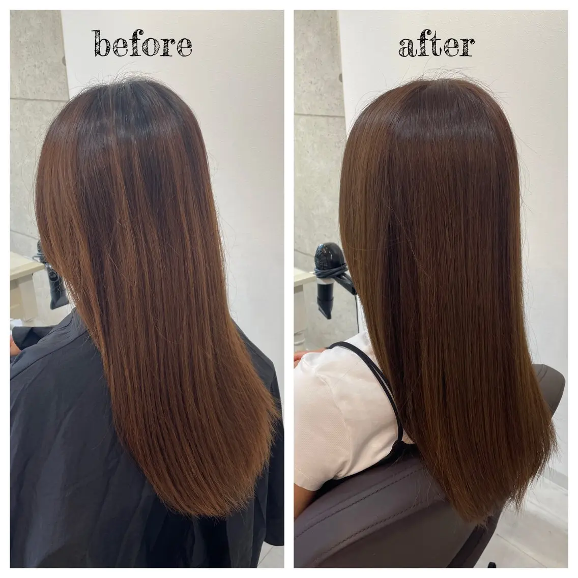 ロング カラー ベージュカラー オリーブベージュ PutiLuca 浅川のヘアスタイル