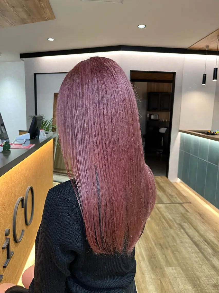 カラー カット ヘアカラー トリートメント 髪質改善カラー/暗髪 透明感カラー/美髪のヘアスタイル